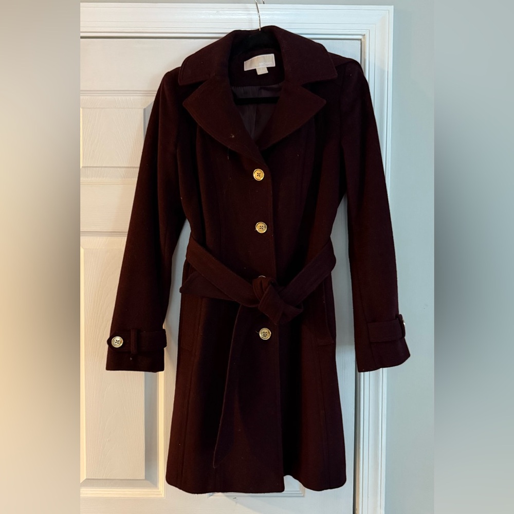 Purple Michael Kors women’s pea coat